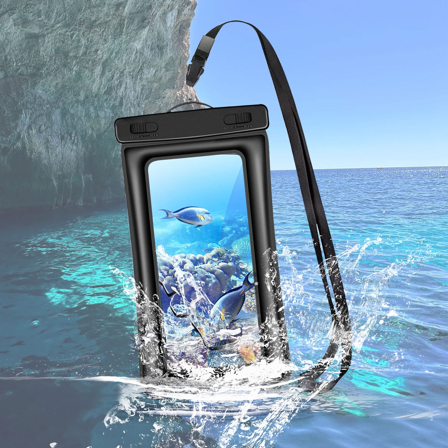 2Pcs IP68 Waterproof Phone Pouch, Waterproof Phone Case for - Main Image