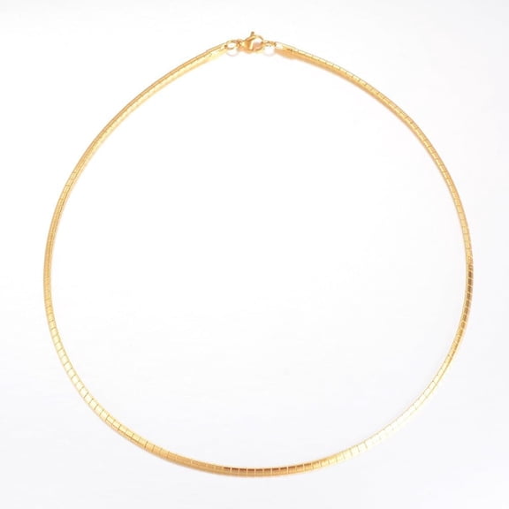 1Pcs Ion Plating(IP) 304 Stainless Steel Necklaces with Lobster Clasps Golden for Man Women DIY Necklace and Jewelry Craft Making 17.7 inch(45cm)
