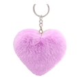 thumbnail image 1 of 1Pcs Keychain,Furry Love Heart Keychain,Soft Artificial Rabbit Fur Keychain Love Heart Plush Key Ring,Fluffy Love Heart Keychain Key Ring,for Pendant Handbag Bag Wallet Decor(Z1-Purple), 1 of 2