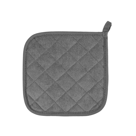 1Pcs Kitchen Pot Holders Set Heat Resistant Pure Cotton Potholders Kit Trivets Large Coasters Hot Pads Pot Holders for Everyday Cooking and Baking by 6.6 x 6.8 Inch,Gray