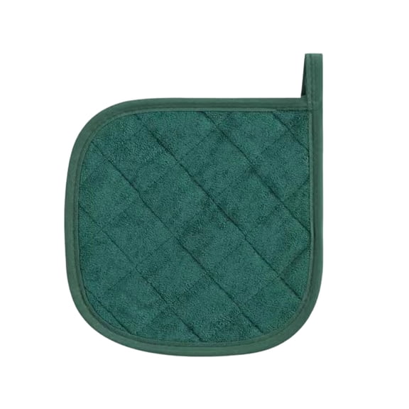 1Pcs Kitchen Pot Holders Set Heat Resistant Pure Cotton Potholders Kit Trivets Large Coasters Hot Pads Pot Holders for Everyday Cooking and Baking by 6.6 x 6.8 Inch,Dark Green