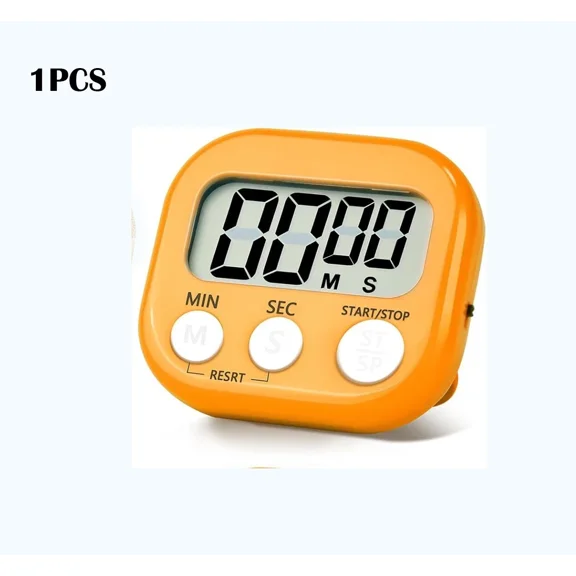 1Pcs Kitchen Timer Digital With Magnetic Back For Kids Classroom Orrange