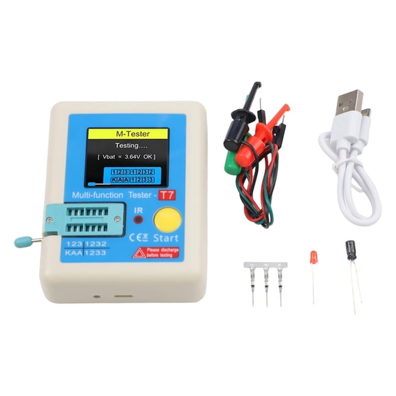 1Pcs Lcr-T7 Multi-Meter Transistor Tester 3.5Inch Tft Screen Lcr Esr Npn Pnp Mosfet Diode Capacitor Resistor Test Meter