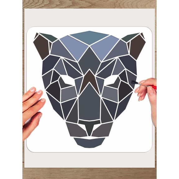 1Pcs Leopard Drawing Painting Stencils Animal Theme Reusable Template Crafts Drawing Templates for Wall Home Decor Card Scrapbook Canvas Holiday Ornament 300x300mm Plastic