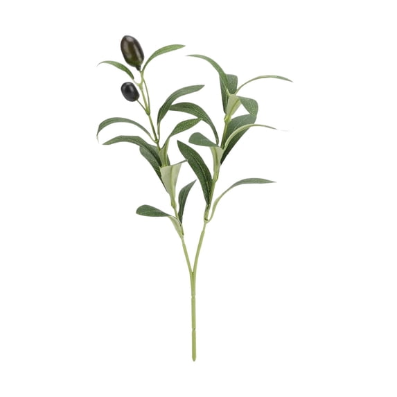 1Pcs Lifelike Artificial Olive Branch with Fruits for Wedding Home Decor Courtyard Styling (Green1)