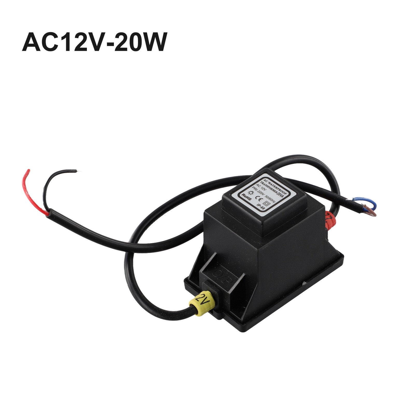 1Pcs Lighting Ac12V/24V Transformer Ip68 Power Adapter Pool Light Led5W-60W Ac12V-20W