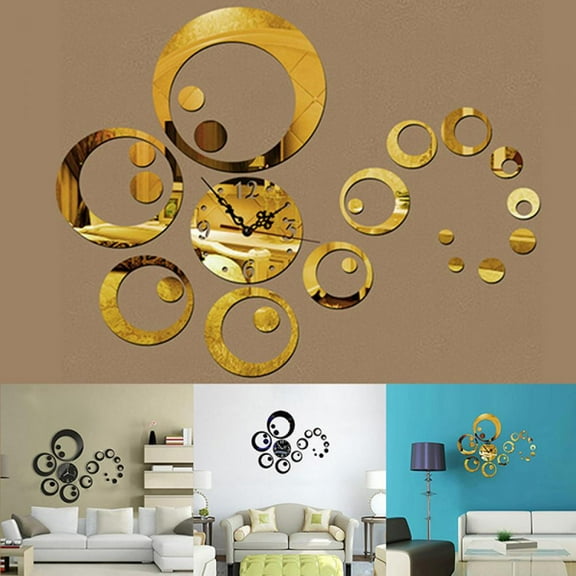 1Pcs/Lot Circle 3D Wall Sticker For Ceiling Living Room Bedroom Acrylic Mural Wall Decals Modern Diy Home Decor