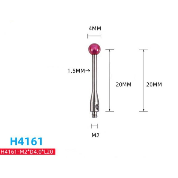 1Pcs M2 Touch Probe cmm Probe for Tips cmm Stylus Ball Gauge Head for 3D H4161