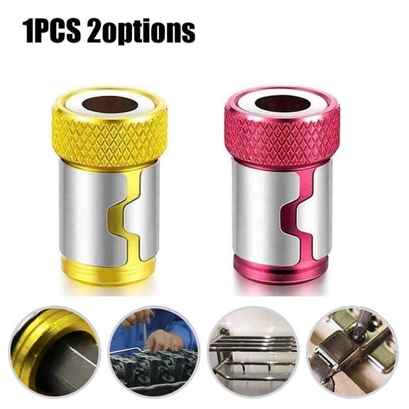 1Pcs Magnetic Ring Metal Screwdriver Head Steel Sleeve Electric Screwdriver Bit Gold YIWEI
