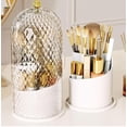 thumbnail image 1 of 1Pcs Makeup Brush Holder with Lid Cosmetic Tools Organizer 360 Rotating Waterproof Dustproof Beauty Brushes Storage for Vanity, 1 of 4