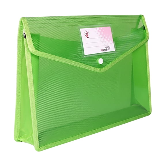1Pcs Meiix Expandable File Folder, Plastic Document Wallet with Button Closure, for Legal Paper School Office Organization (Green2)