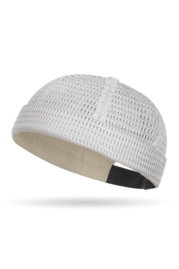 1Pcs Mesh Breathable Brimless Melon Skin Hat Summer Docker Beanies Hat