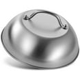 thumbnail image 1 of 1Pcs Metal Cheese Melting Dome,Basting and Steaming Cover,Stainless Steel Pot Lid,Kitchen Cooking Domes,Griddle Dome with Handle,Best for Use in Flat Top Grills 8.8Inch, 1 of 6