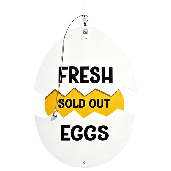 1Pcs Metal Farmhouse FARM FRESH EGGS Embossed Sign, Rustic Wall Hanging Decor