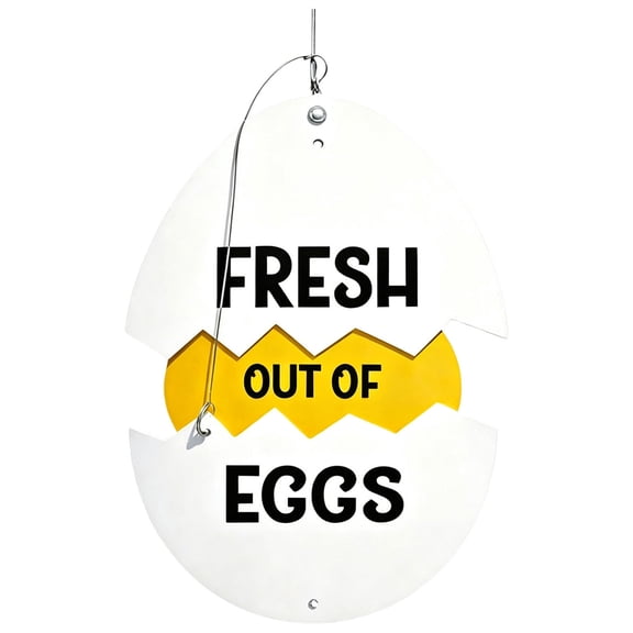 1Pcs Metal Farmhouse FARM FRESH EGGS Embossed Sign, Rustic Wall Hanging Decor