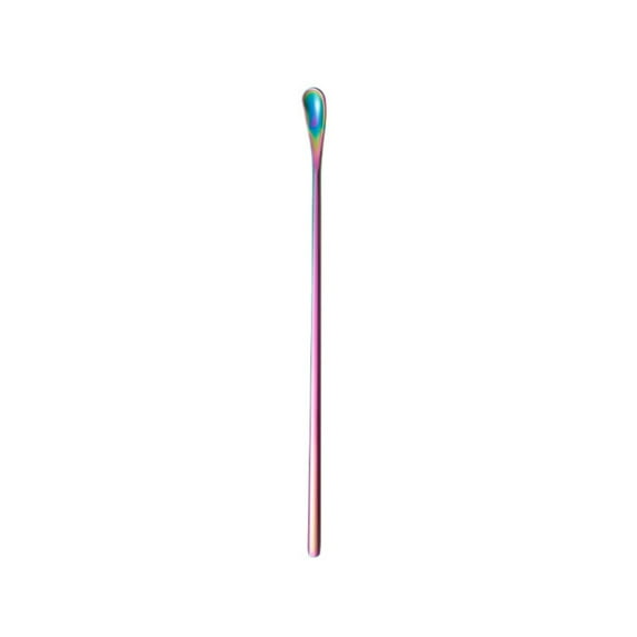 1Pcs Metal Stir Sticks, Long Handle Mixing Stirrers Spoon,Reusable Stainless Steel Coffee Beverage Stirrers Stir Cocktail Drink Swizzle Stick with Small Rectangular Paddles(7.5")