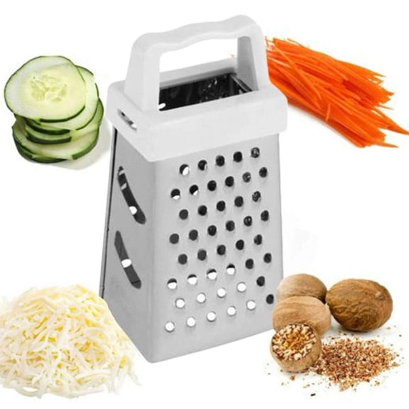 1Pcs Mini Cheese Grater Professional Box Grater Stainless Steel Fine Coarse Handheld Slicer with 4 Sides Small Box Food Shredder Safe Zester for Kitchen Cheese Garlic Ginger Vegetable Potatoes