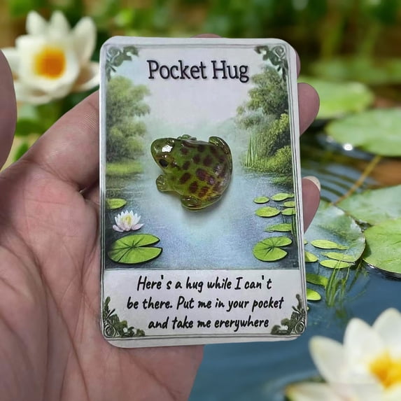 1Pcs Mini Pocket Hug Animal, You're Turtley Awesome Inspirational Gift with Card, Thank You Note Cards Greeting Card Mini Sea Turtle Figure Pocket Hug Gift for Friends and Family Cards, 3.5x2.3 in