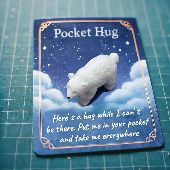 1Pcs Mini Pocket Hug Animal, You're Turtley Awesome Inspirational Gift with Card, Thank You Note Cards Greeting Card Mini Sea Turtle Figure Pocket Hug Gift for Friends and Family Cards, 3.5x2.3 in