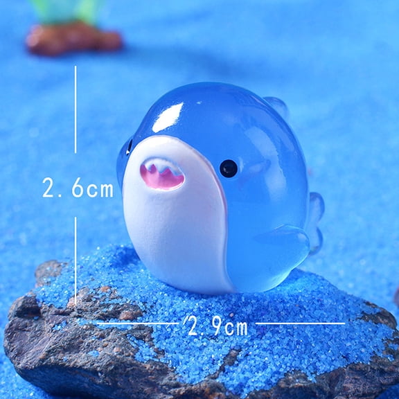 1Pcs Mini Shark Luminous Toy Cute Decorations Kids Glow In The Dark Resin Shark Miniature Figurines Gift For Girls Novelty