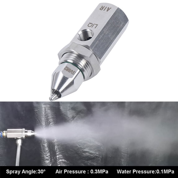 1Pcs Mist Air Atomizing Spray Nozzle 30/60/80 Injection Angle Ultrasonic Nozzle Air Atomizer Nozzle Dry Fog Dust Removal Nozzle