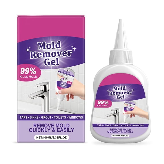 1Pcs Mold Remover Gel,Household Mold Cleaner,100ml Wall Molds Remover,Highly Effective in Penetration,Not Damage The ,Deep Clean Formula,for Grout Tile Home Kitchen Windows