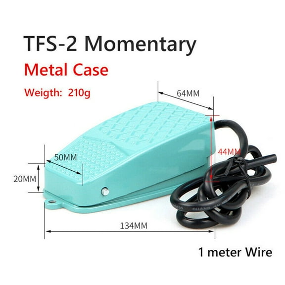 1Pcs Momentary Foot Switch Pedal Industrial Heavy Duty Anti-Slip Electric Footswitch Tfs-2 Tfs-3 Tfs-101 Tfs-105 10/250V
