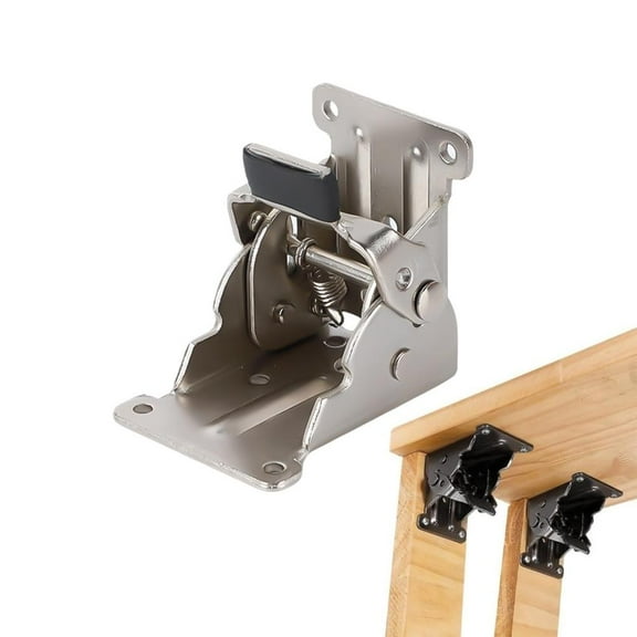 1Pcs Multi Angle Folding Hinge, Folding Shelf Brackets, Heavy-Duty Hinge 90 Hinges, Locking Self-Locking Folding