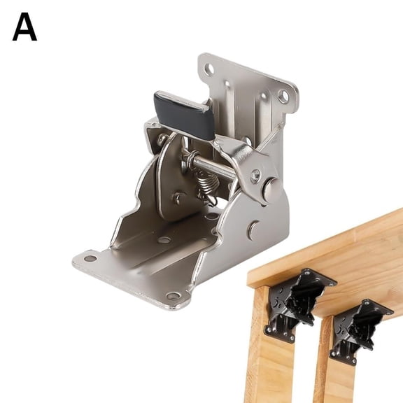 1Pcs Multi Angle Folding Hinge, Folding Shelf Brackets, Heavy-Duty Hinge Hinges, G6X4 Self-Locking Locking Folding 90