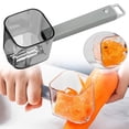 thumbnail image 1 of 1Pcs Multi-Functional Vegetable Peeler with Container For Kitchen, Handheld Kitchen Peeler for Potatoes Cucumbers Carrots Vegetables Home Cooks Parents Beginners Meal Prep Apartment Dorm, Grey, 1 of 4