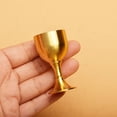 thumbnail image 1 of 1Pcs New Durable Gold Copper S/L Brass Chalice Cup Cocktail Beverage Wine Goblet Liquor Cup SMALL, 1 of 8