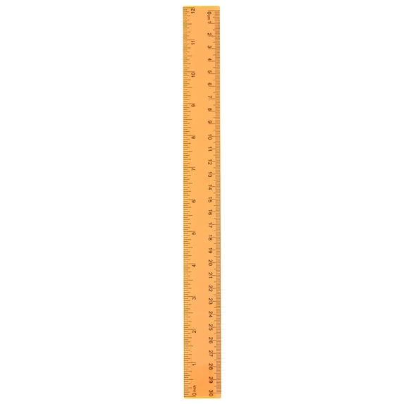 1Pcs Orange Plastic Ruler with Centimeter Scale and Clear Markings, Straight Measuring Tool for Office and Home Use