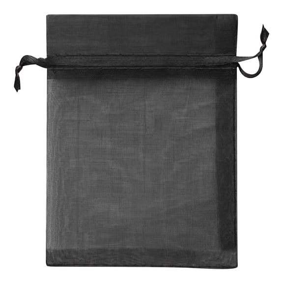 1Pcs Organza Bags, Mesh Drawstring Gift Bags for Sachet, Jewelry, Wedding Favor, Candy Goodie Treat Bag,Easter Day, Black
