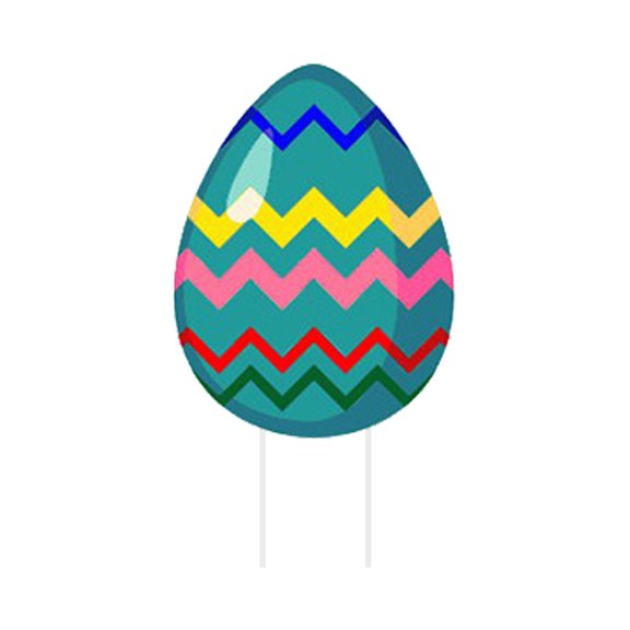 1Pcs Outdoor Easter Yard Decoration Happy Easter Yard Sign with Stakes Waterproof Easter Egg Bunny Chick Lawn Sign Easter Game Party Supplies, Easter Garden Outdoor Sign Prop Decoration