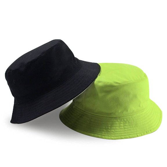 1Pcs Oversize Bucket Hat Double-Side-Wear Summer Travel Sun Beach Cap