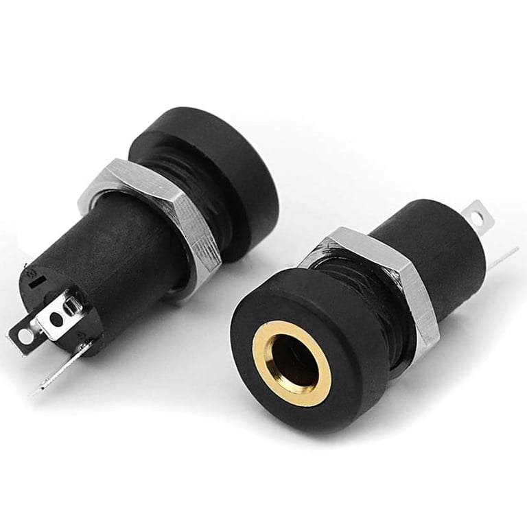 1Pcs PJ392A 3.5MM Audio Jack Socket 3 Pole Black Stereo Solder
