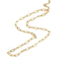 thumbnail image 1 of 1Pcs Paperclip Chain Necklace for Women Minimalist Necklace Fashion Jewelry with Lobster Clasps for Men Women Trendy Wedding Birthday Gift Golden 16.34 inch(41.5cm), 1 of 3