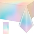 thumbnail image 1 of 1Pcs Pastel Tablecloths,Plastic Rainbow Tablecloth Disposable Rectangle Pastel Table Covers, 1 of 5