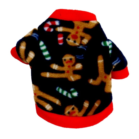 1Pcs Pet Cat and Dog Autumn and Winter Classic Christmas Style Fleece Coat, Dog Autumn and Winter Warm Sweater