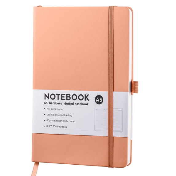 1Pcs Pink Hardcover Lined Journal Notebook with Elastic Closure, Classic Leather Writing Book for Office Travel
