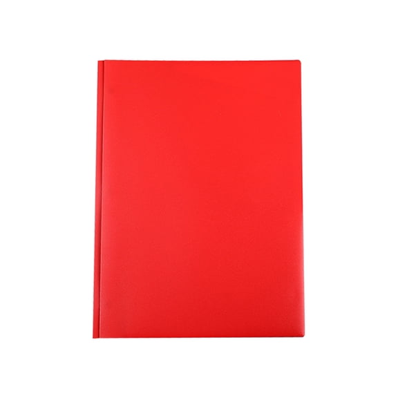 1Pcs Plastic 2-Pocket Folders with Prongs,Heavy-Duty File Folders with Business Card Slot,Poly Folders with 3-Metal Prongs Fastener Clips,3-Prong Folders Fit Letter Size Paper,(Z3_Red,9.57x11.73 in)