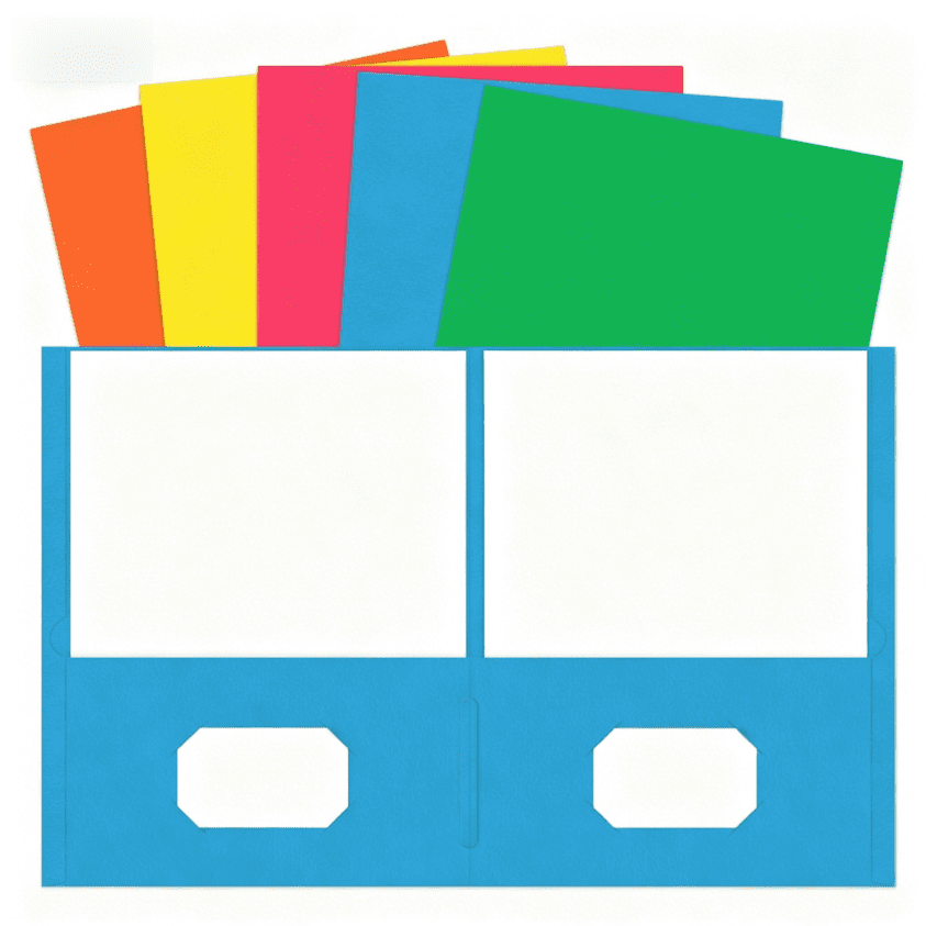 1Pcs Plastic Folders with Two Pocket, Heavy Duty Folders with 2 Pockets ...
