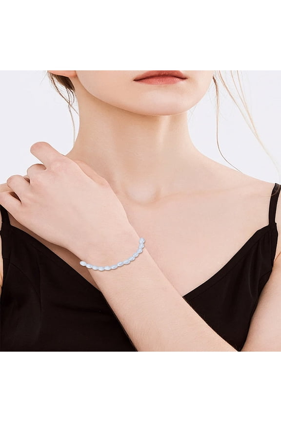 1Pcs Plastic Imitation Pearl Beaded Bracelets White Asymmetrical Bracelet Jewelry Decoration