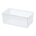 thumbnail image 1 of 1Pcs Plastic Tabletop Storage Basket,Openwork Rectangular Box Storage Basket with Handles for Drawer Organizer,Food Storage,Snacks,Home Organization, 1 of 9