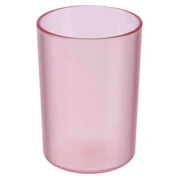 1Pcs Plastic Toothbrush Cup,Makeup Brush Holder,Unbreakable Toothbrush Holder,Reusable Bathroom Tumblers,Mouthwash and Travel Holders for Tooth Brushing and Drinking,2.95x4.13 in(Pink)
