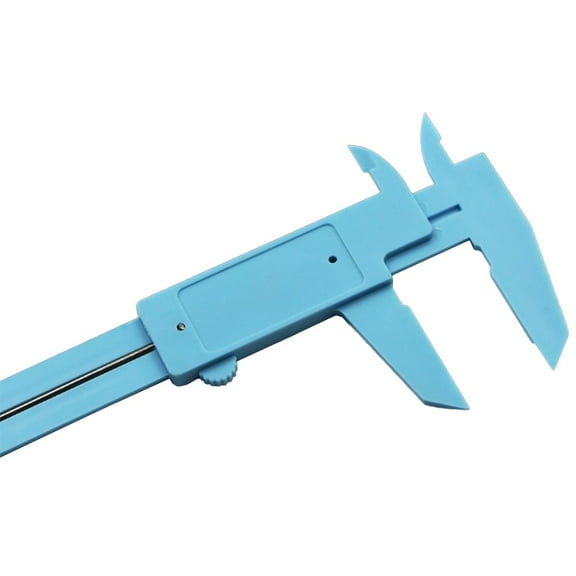 1Pcs Plastic Vernier Calipers 0-150Mm Single Scale Slide Calliper Rule For Jewelry Measurement School Exhibition Gift Antique Blue Smile Home