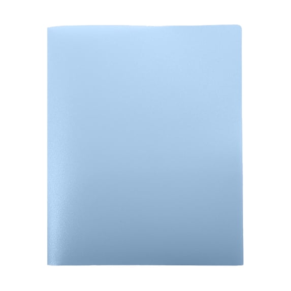 1Pcs Poly Two-Pocket Folder,Heavy-Duty 2-Pocket Plastic Folders with Business Card Holder,Colored Plastic Folders with Pockets, 2-Pocket Poly Folder,Pocket Folders for Home and Office,(Light Blue)