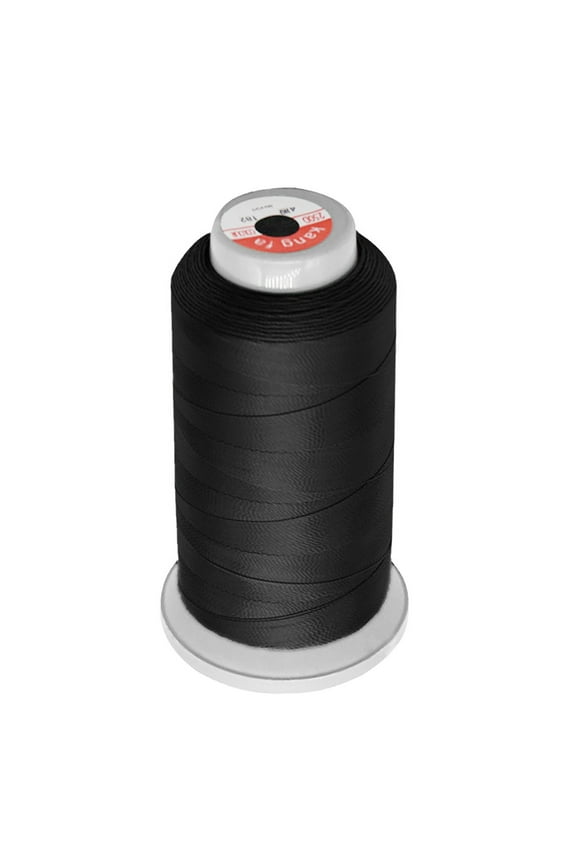 Household Polyester Sewing Thread,1190Yards Size #69 T70 210D/3 for Leather Denim Hand Machine Craft Shoe Bag Repairing Strong Heavy Duty High Temperature Resistant Waterproof(Black)