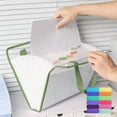 thumbnail image 1 of 1Pcs Portable Accordion File Organizer, 13 - Pocket Expanding File Folders for Paper Receipts, Bills&Taxes Organizer, Letter/A4 Size Document Holder for School, Office, Home with Colorful tabs- Black, 1 of 6