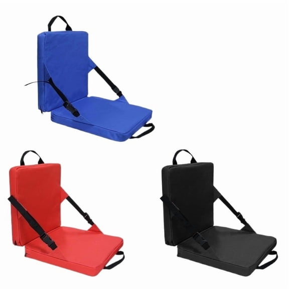 1Pcs Portable Outdoor Seat Cushion Padded With Backrest Sponge Adjustable Folding Chair For Camping Hiking Fishing Beach